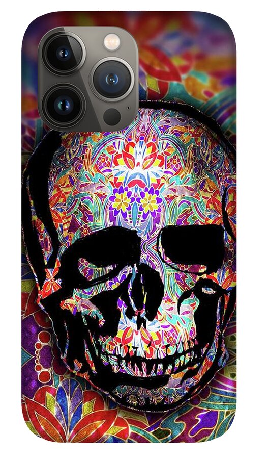 Skull With Sparkle Pattern - Phone Case