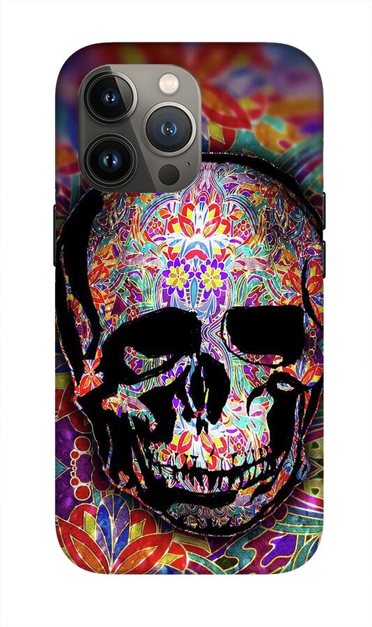 Skull With Sparkle Pattern - Phone Case
