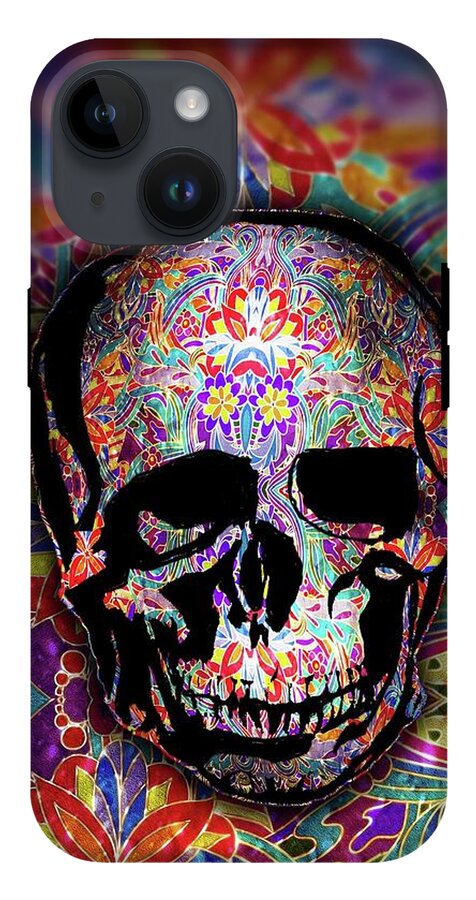 Skull With Sparkle Pattern - Phone Case
