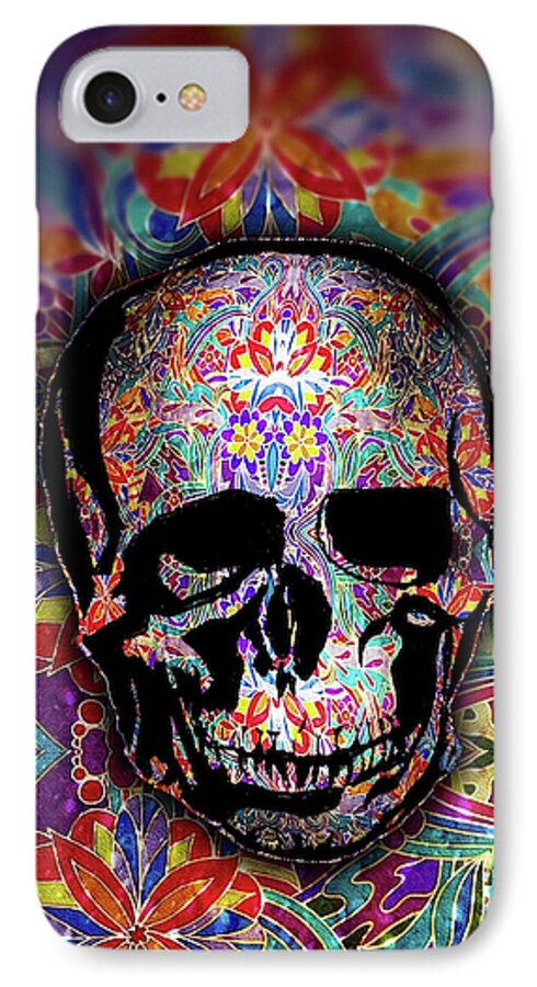 Skull With Sparkle Pattern - Phone Case