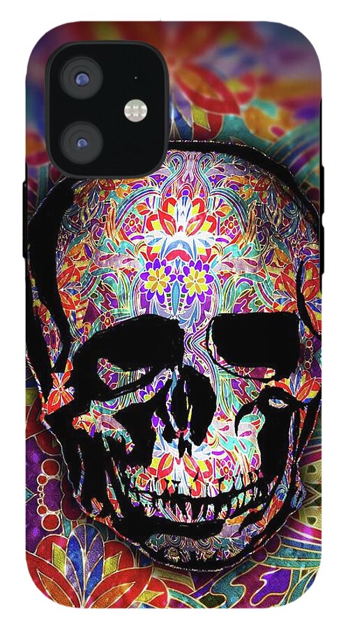 Skull With Sparkle Pattern - Phone Case