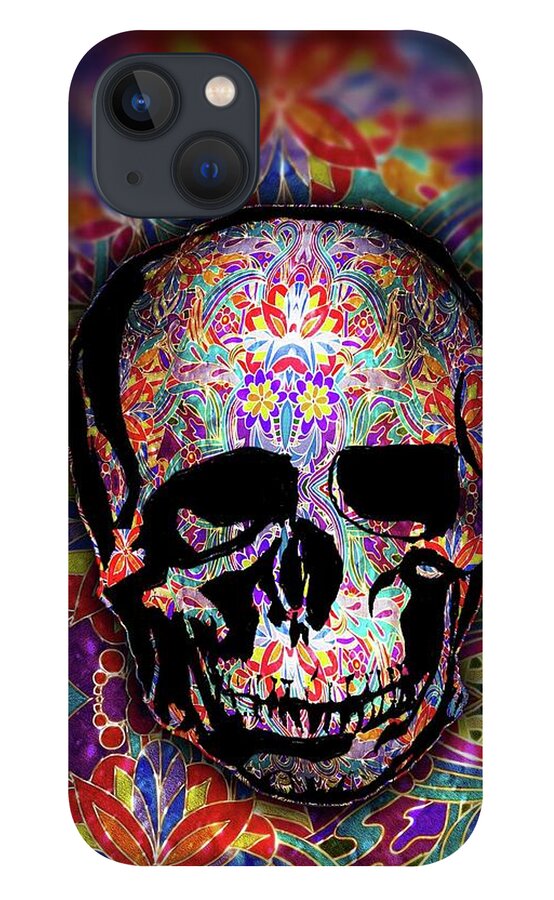 Skull With Sparkle Pattern - Phone Case