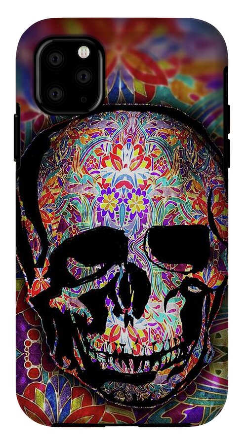 Skull With Sparkle Pattern - Phone Case