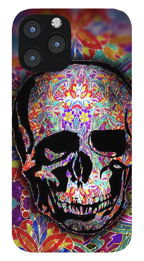 Skull With Sparkle Pattern - Phone Case