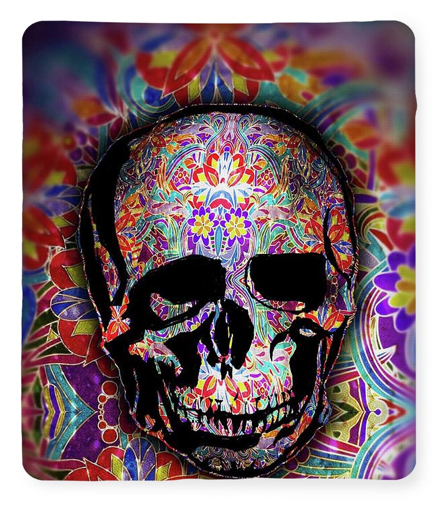 Skull With Sparkle Pattern - Blanket