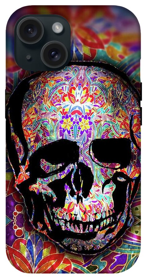 Skull With Sparkle Pattern - Phone Case