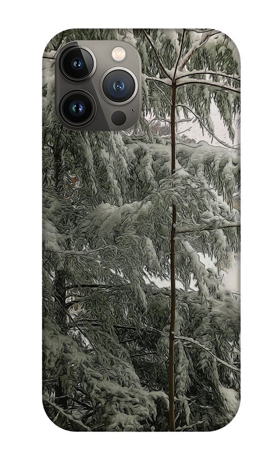 Snow Covered Pine Tree - Phone Case