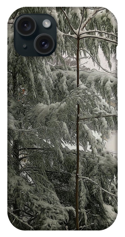 Snow Covered Pine Tree - Phone Case