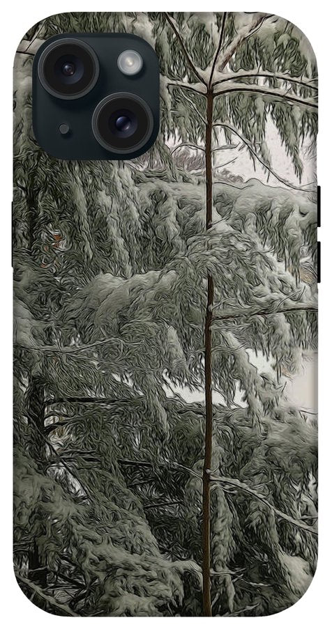 Snow Covered Pine Tree - Phone Case
