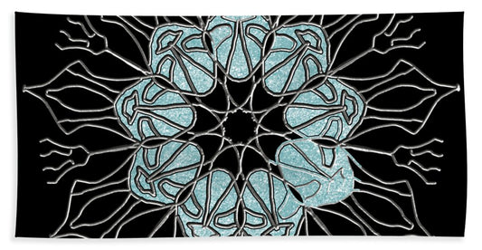 Snowflake Mandala - Beach Towel