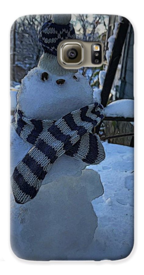Snowman At My Table - Phone Case