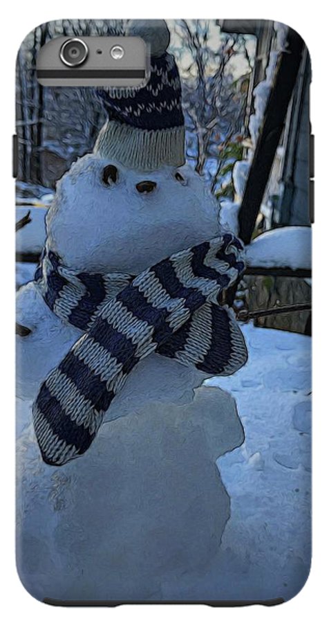 Snowman At My Table - Phone Case