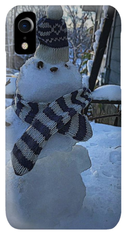 Snowman At My Table - Phone Case