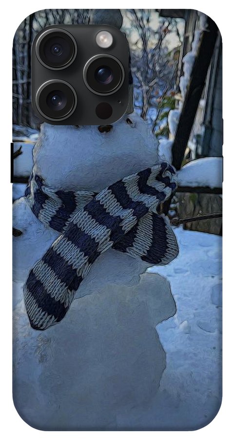 Snowman At My Table - Phone Case