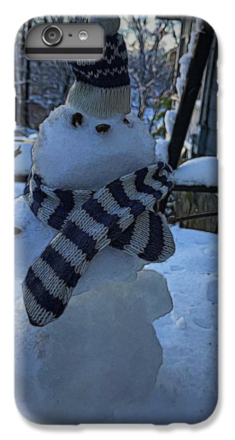 Snowman At My Table - Phone Case