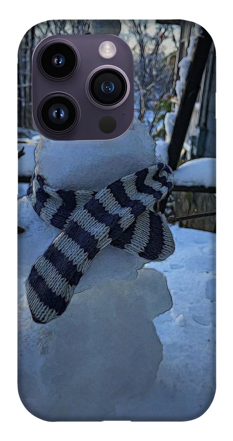 Snowman At My Table - Phone Case