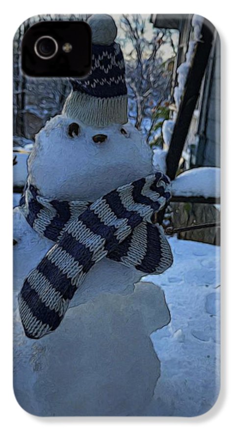 Snowman At My Table - Phone Case