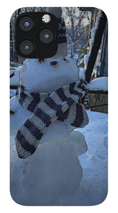 Snowman At My Table - Phone Case