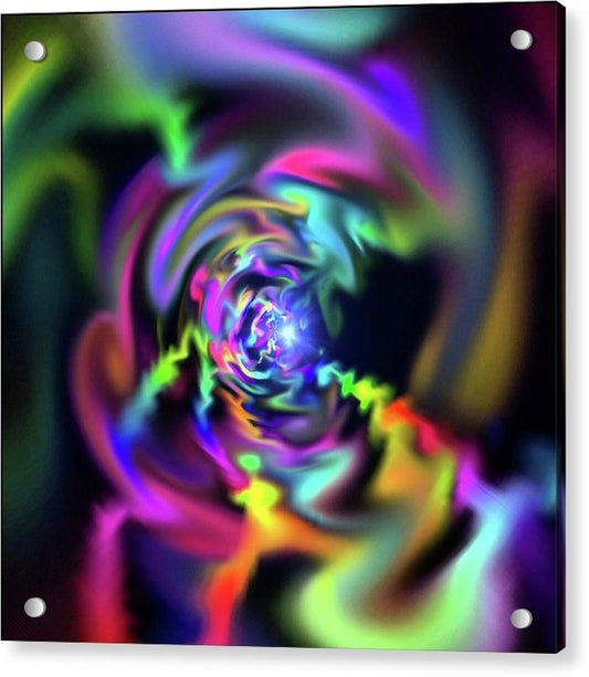 Soft Blend Color Swirl - Acrylic Print