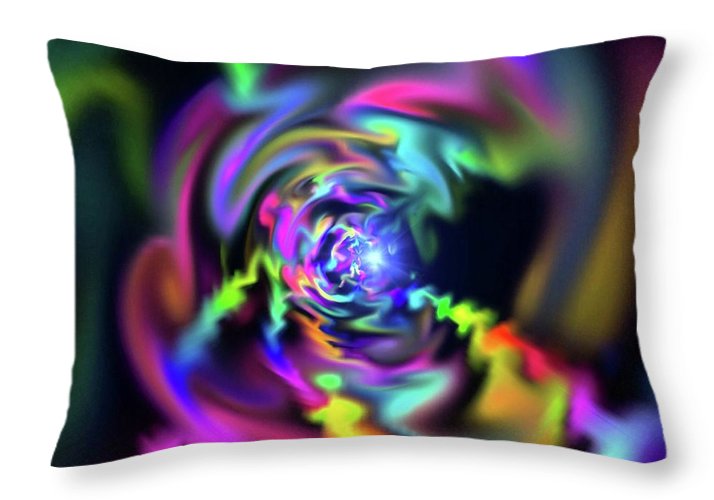 Soft Blend Color Swirl - Throw Pillow