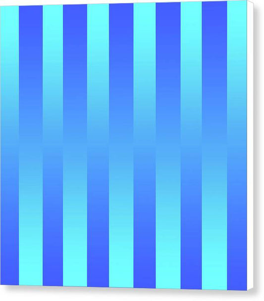 Soft Blue Stripes - Canvas Print