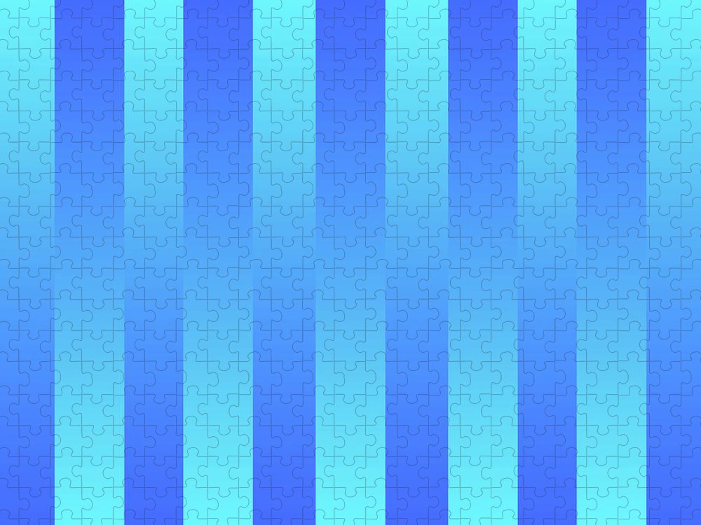 Soft Blue Stripes - Puzzle