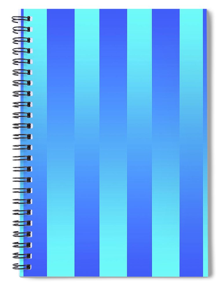 Soft Blue Stripes - Spiral Notebook
