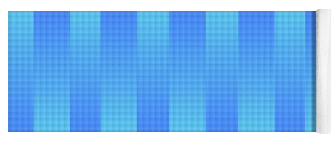 Soft Blue Stripes - Yoga Mat