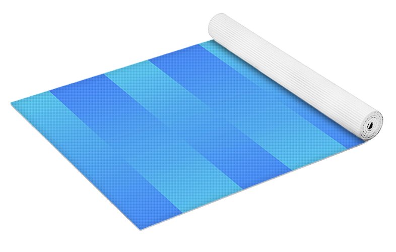 Soft Blue Stripes - Yoga Mat