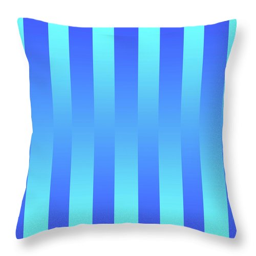 Soft Blue Stripes - Throw Pillow