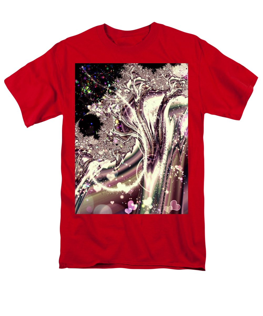 Sometimes I can See Your Soul Liquid Silver Fractal - Men's T-Shirt (Regular Fit)