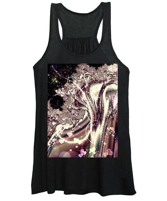 Sometimes I can See Your Soul Liquid Silver Fractal - Women's Tank Top