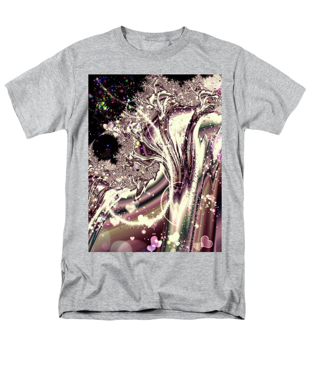 Sometimes I can See Your Soul Liquid Silver Fractal - Men's T-Shirt (Regular Fit)
