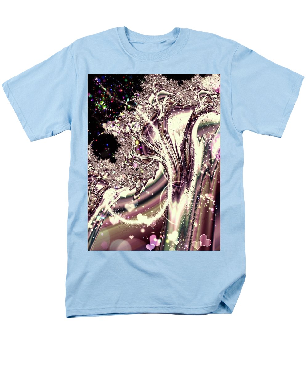 Sometimes I can See Your Soul Liquid Silver Fractal - Men's T-Shirt (Regular Fit)