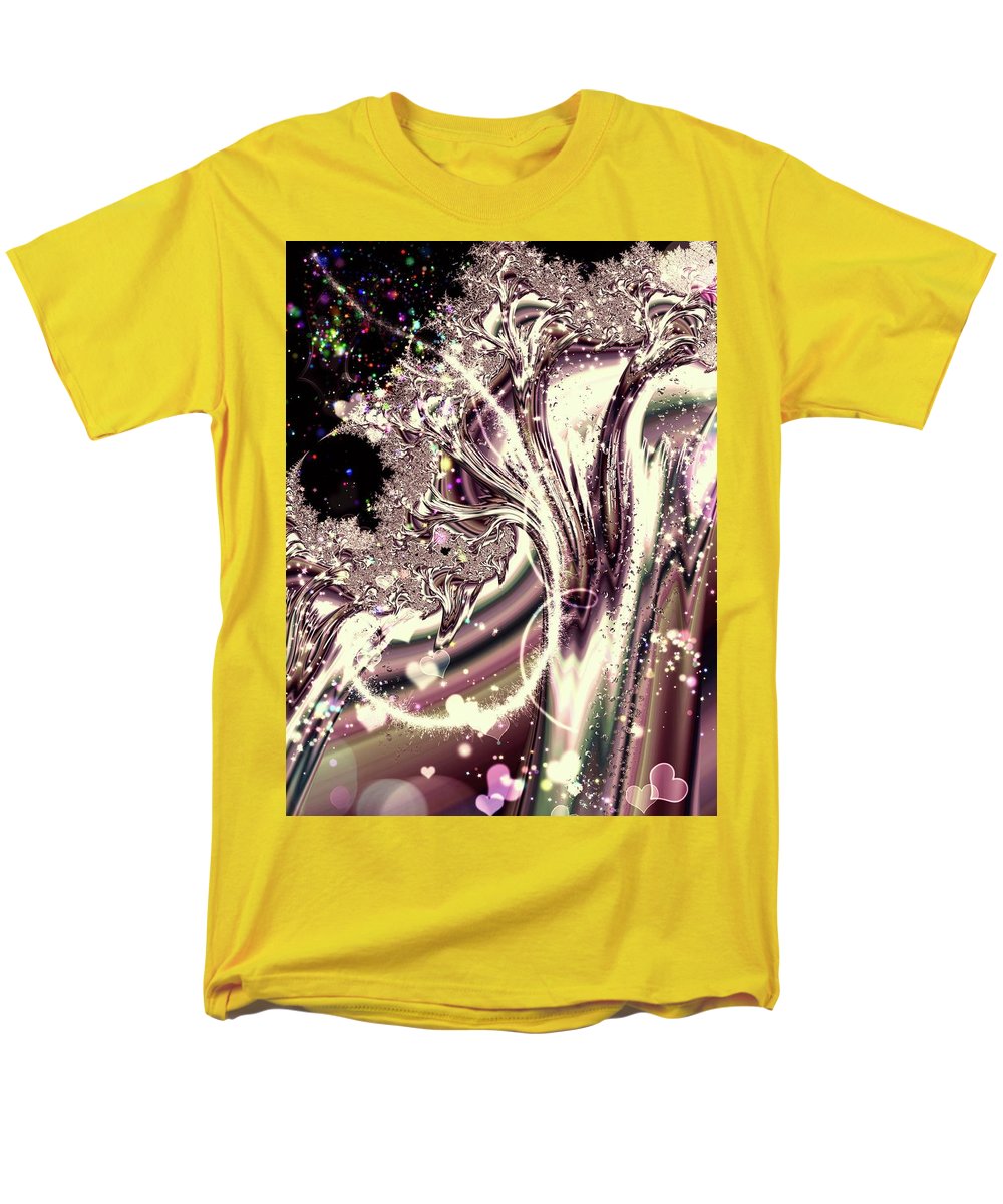 Sometimes I can See Your Soul Liquid Silver Fractal - Men's T-Shirt (Regular Fit)
