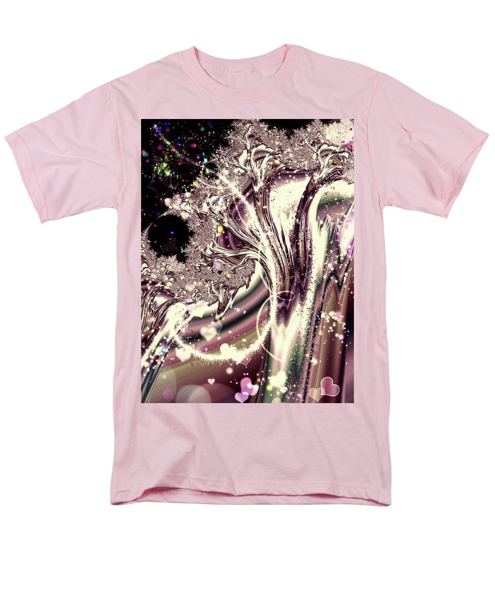 Sometimes I can See Your Soul Liquid Silver Fractal - Men's T-Shirt (Regular Fit)