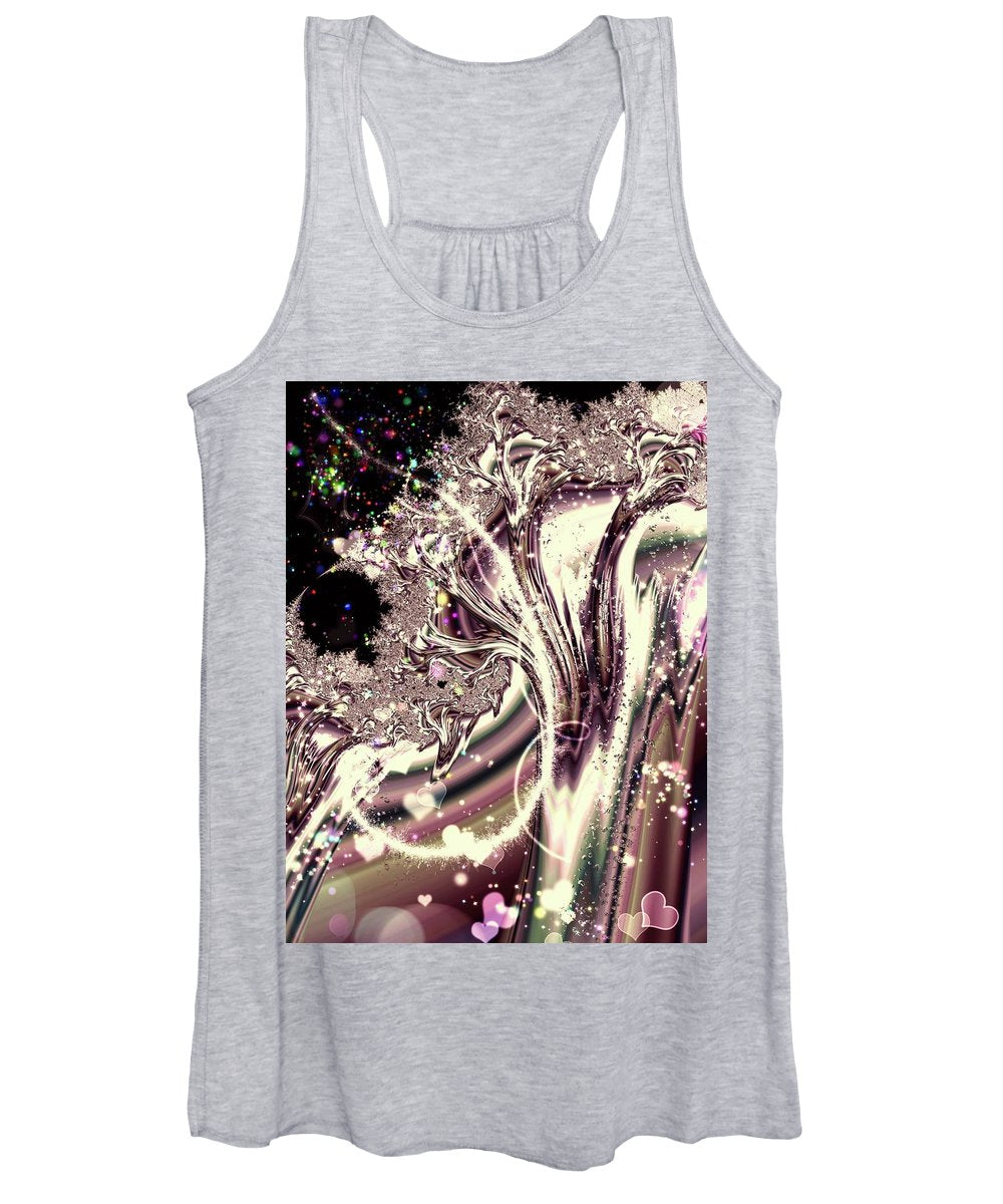 Sometimes I can See Your Soul Liquid Silver Fractal - Women's Tank Top