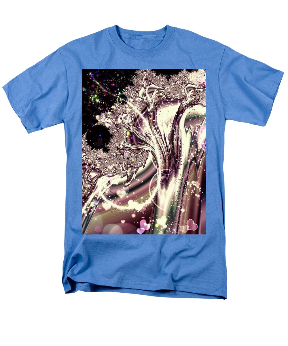 Sometimes I can See Your Soul Liquid Silver Fractal - Men's T-Shirt (Regular Fit)