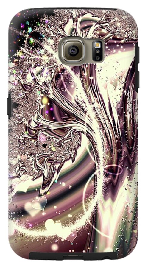 Sometimes I can See Your Soul Liquid Silver Fractal - Phone Case