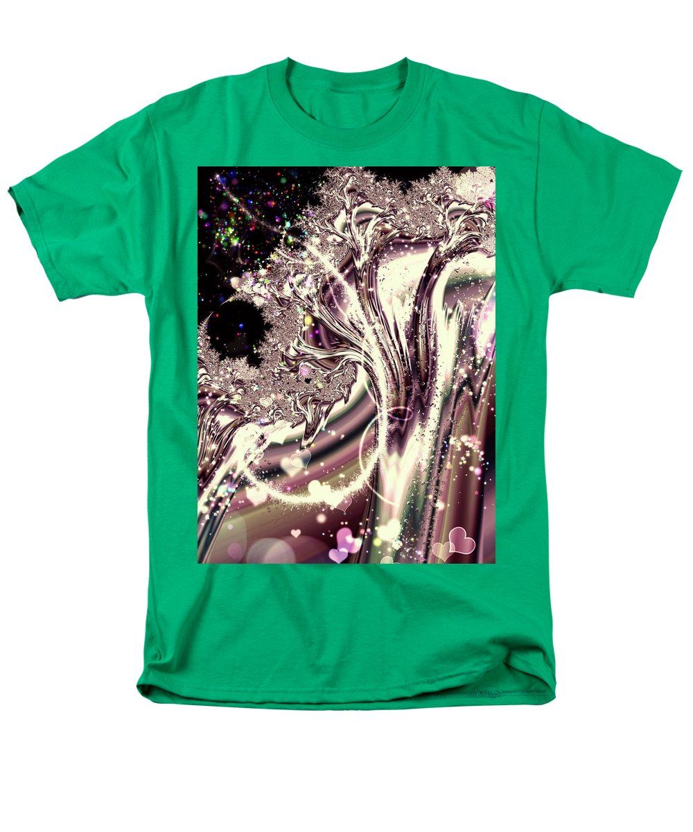 Sometimes I can See Your Soul Liquid Silver Fractal - Men's T-Shirt (Regular Fit)