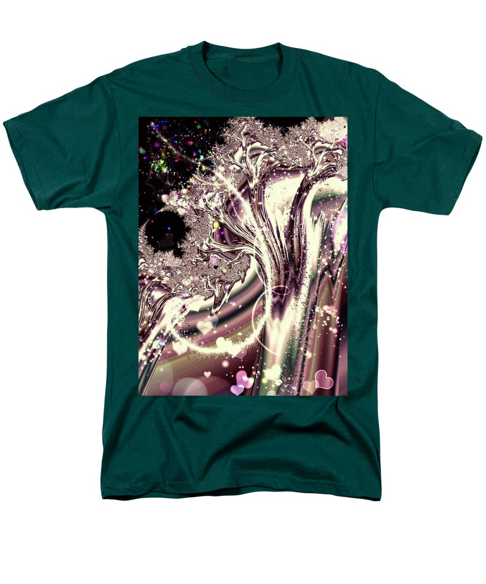Sometimes I can See Your Soul Liquid Silver Fractal - Men's T-Shirt (Regular Fit)