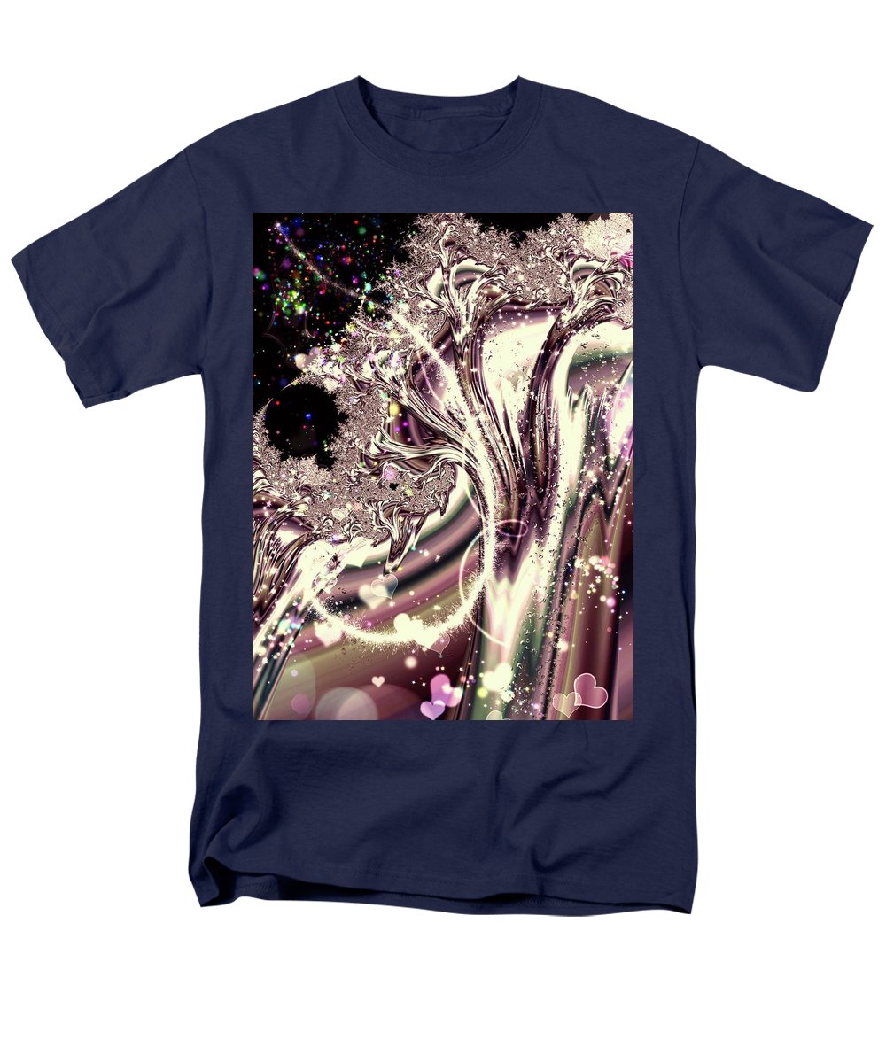 Sometimes I can See Your Soul Liquid Silver Fractal - Men's T-Shirt (Regular Fit)