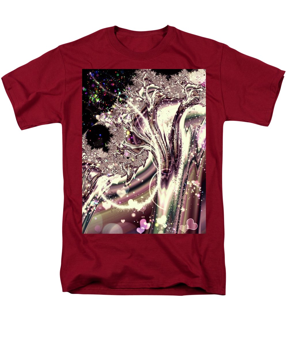 Sometimes I can See Your Soul Liquid Silver Fractal - Men's T-Shirt (Regular Fit)