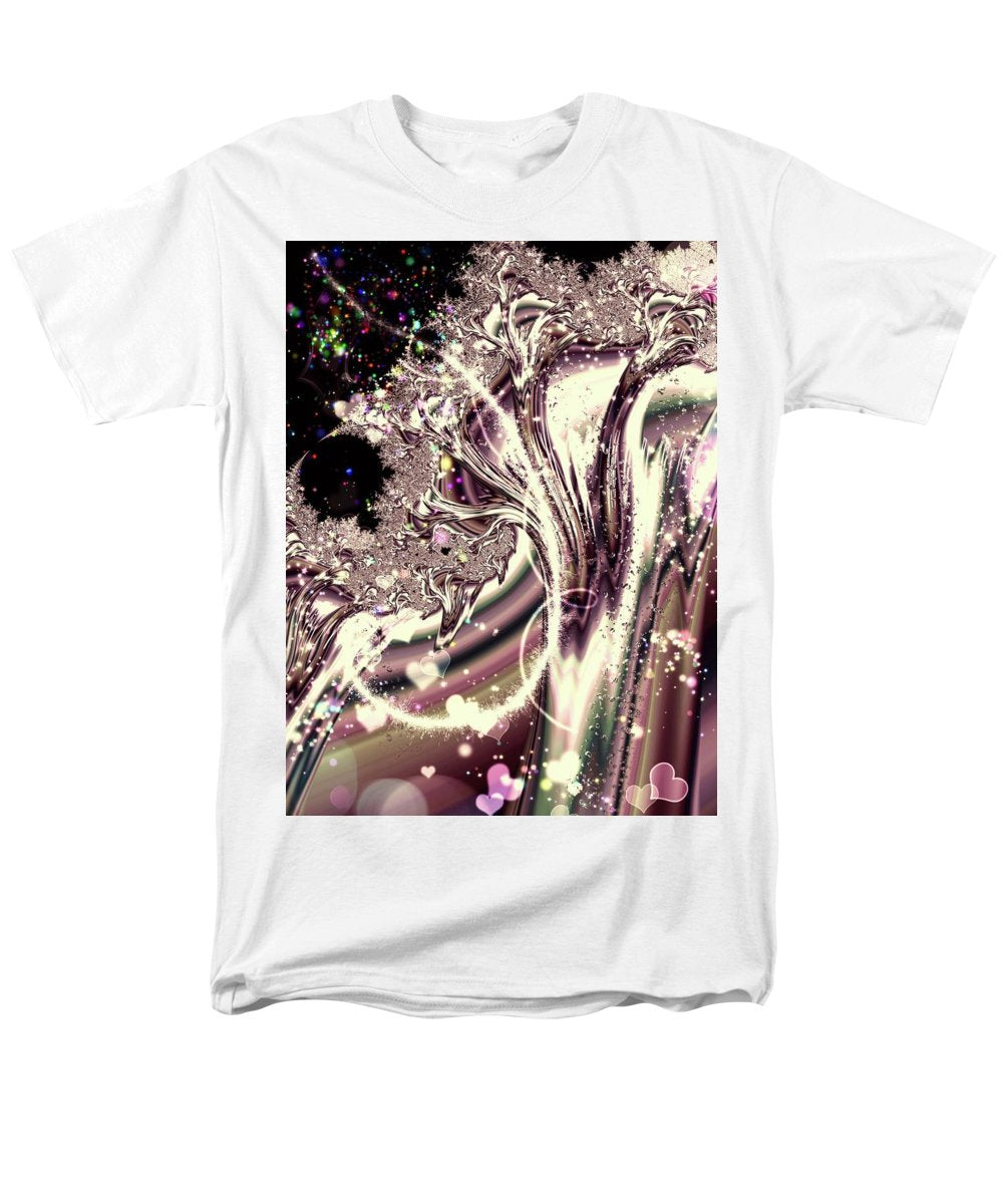 Sometimes I can See Your Soul Liquid Silver Fractal - Men's T-Shirt (Regular Fit)
