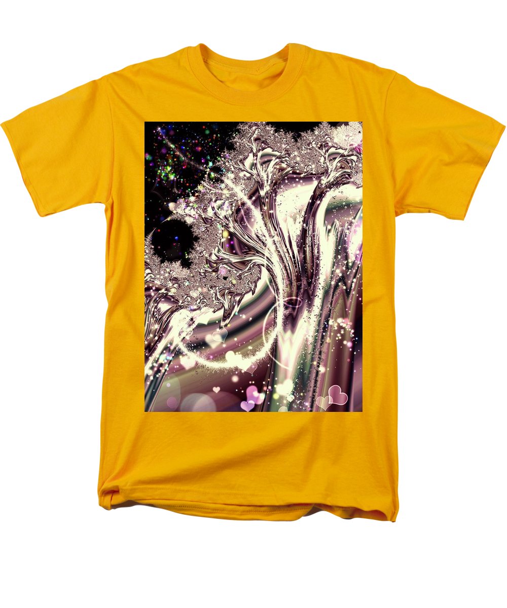Sometimes I can See Your Soul Liquid Silver Fractal - Men's T-Shirt (Regular Fit)