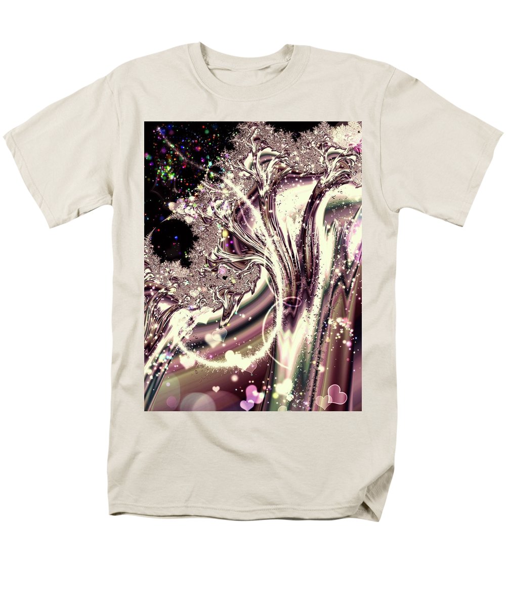 Sometimes I can See Your Soul Liquid Silver Fractal - Men's T-Shirt (Regular Fit)