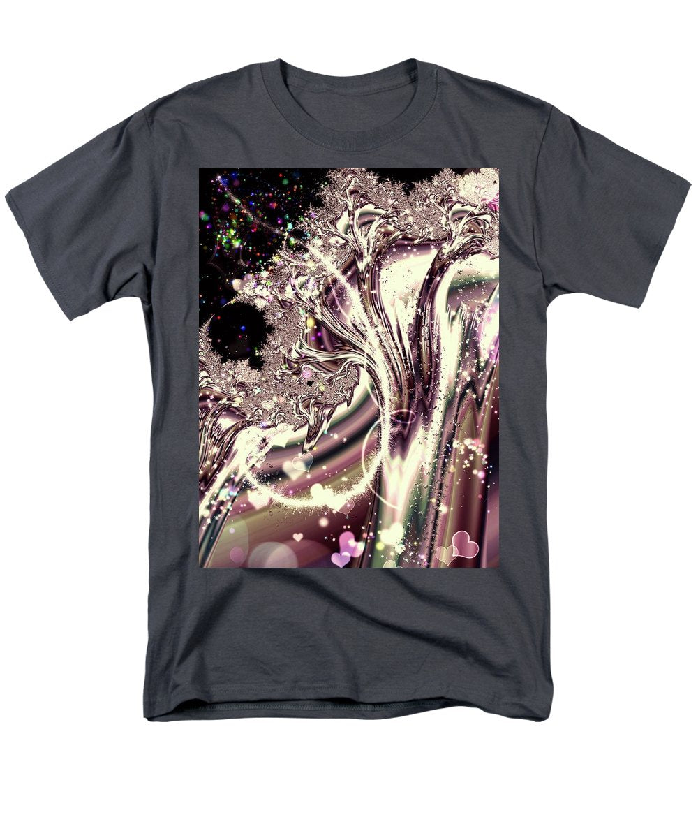 Sometimes I can See Your Soul Liquid Silver Fractal - Men's T-Shirt (Regular Fit)