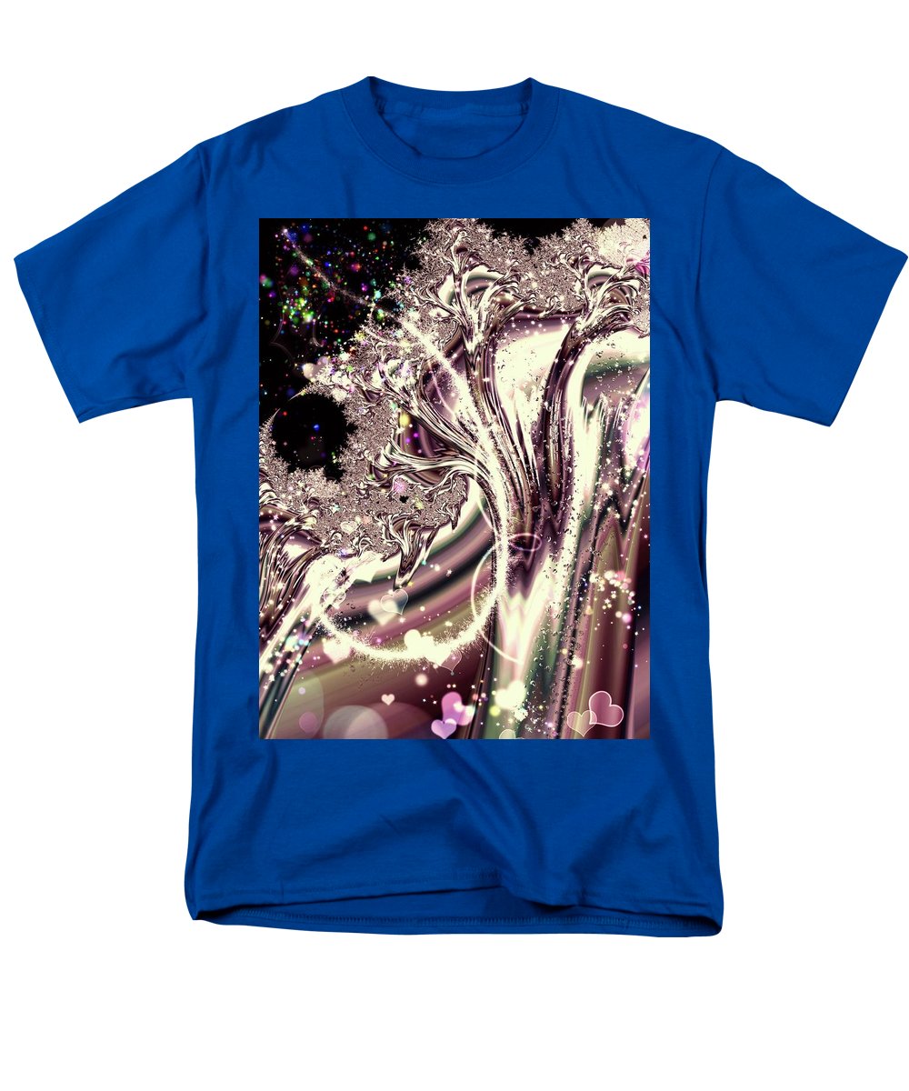Sometimes I can See Your Soul Liquid Silver Fractal - Men's T-Shirt (Regular Fit)