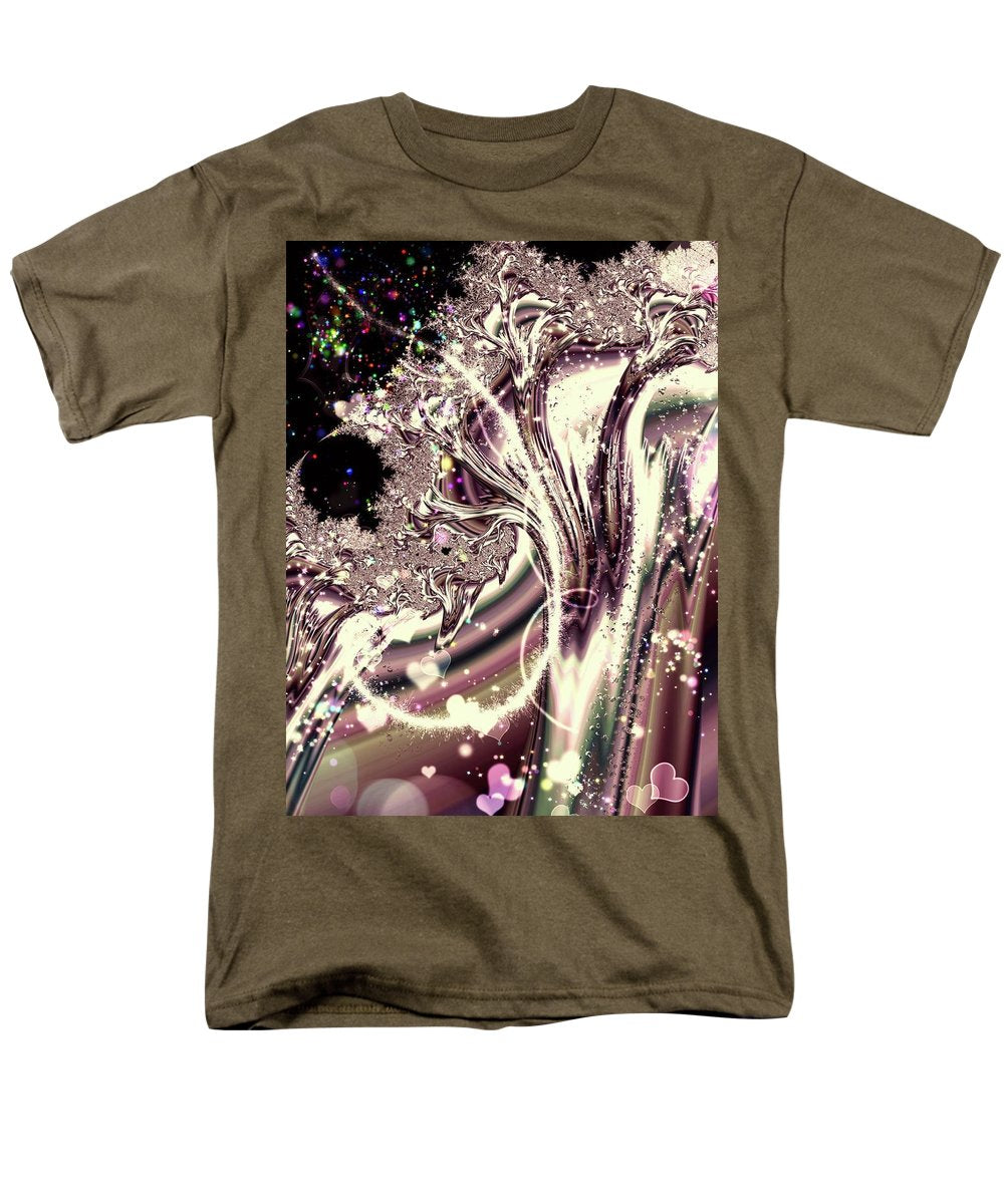 Sometimes I can See Your Soul Liquid Silver Fractal - Men's T-Shirt (Regular Fit)