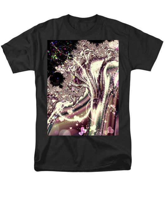 Sometimes I can See Your Soul Liquid Silver Fractal - Men's T-Shirt (Regular Fit)